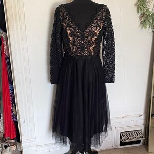 City Chic Elegant Black Lace Evening Dress Size 14/XS NWT